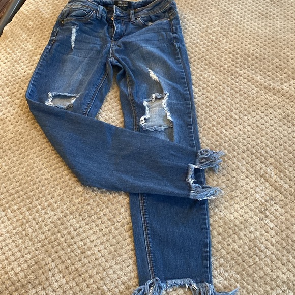 Forever 21 push-up jeans. Size 29 distressed look. - Picture 2 of 5